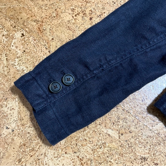 J. Crew Black Washed 100% Linen Academy Jacket 3 Button Blazer Sz XS - Picture 9 of 15